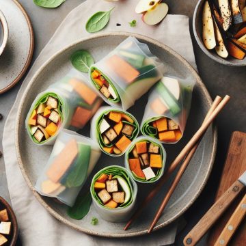 Rouleaux de Printemps au Tofu Fumé et Légumes Rôtis