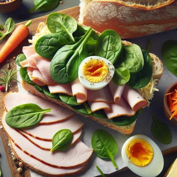 Sandwich Gourmand à la Dinde et Épinards