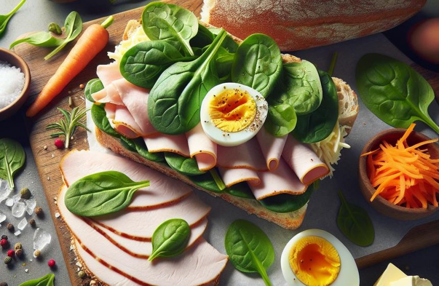 Sandwich Gourmand à la Dinde et Épinards