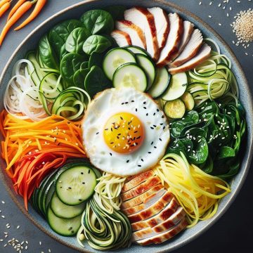 Bol de Bibimbap Coloré et Équilibré