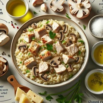 Risotto Crémeux au Poulet et Champignons