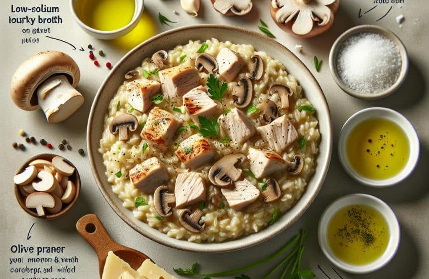 Risotto Crémeux au Poulet et Champignons