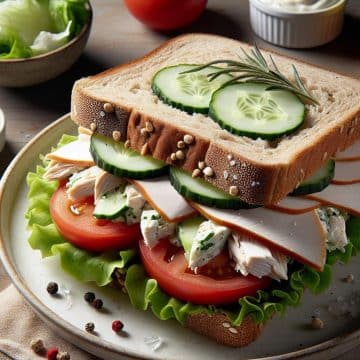 Sandwich Gourmand au Poulet et Salade Verte