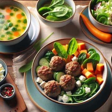 Délice Nutritif aux Boulettes de Viande et Légumes