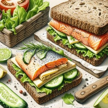 Sandwich Gourmand à la Truite Fumée et Saint Moret Allégé
