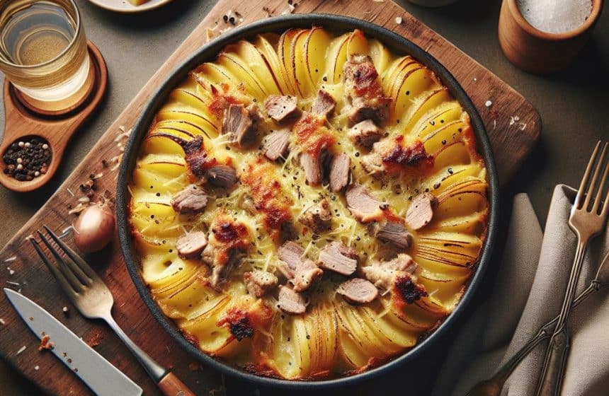 Gratin de Pommes de Terre et Lapin Savoureux