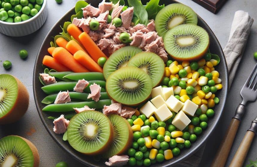 Salade de Macédoine au Thon et Kiwis Gourmands