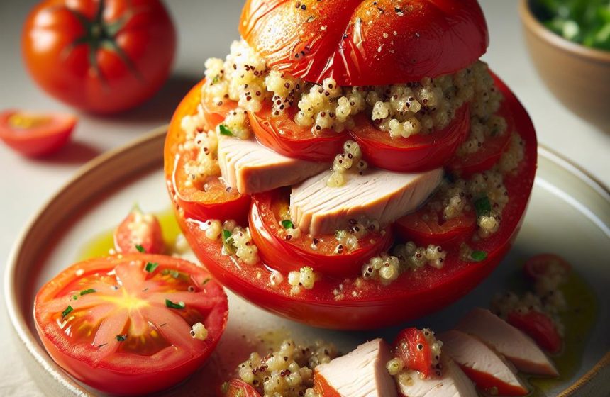 Tomates Farcies au Quinoa et Escalope de Dinde