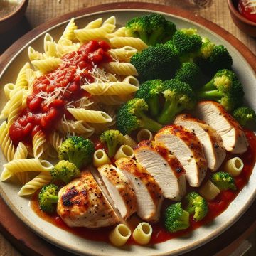 Poulet à la Toscane avec Pâtes et Brocolis