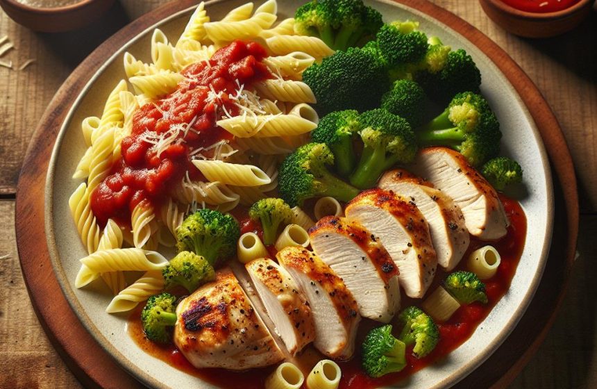 Poulet à la Toscane avec Pâtes et Brocolis