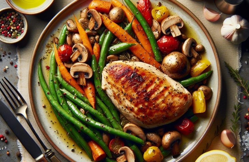 Délice de Poulet Rôti et Poêlée Champêtre