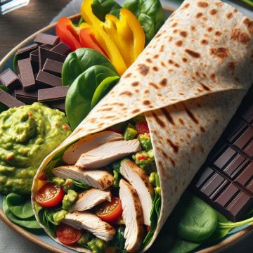 Wrap de Poulet au Guacamole et Chocolat Noir
