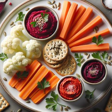 Délice Croquant aux Tartinades de Betterave et Poivron Rouge