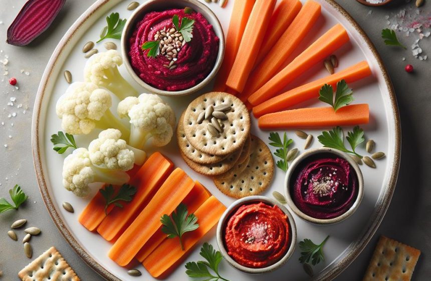 Délice Croquant aux Tartinades de Betterave et Poivron Rouge