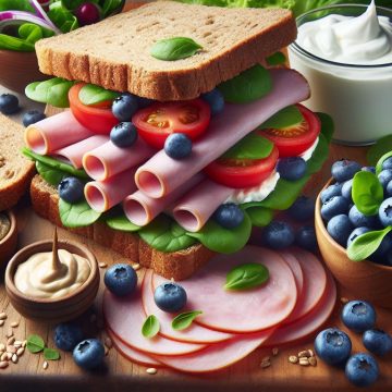 Délice de Sandwich Santé aux Myrtilles