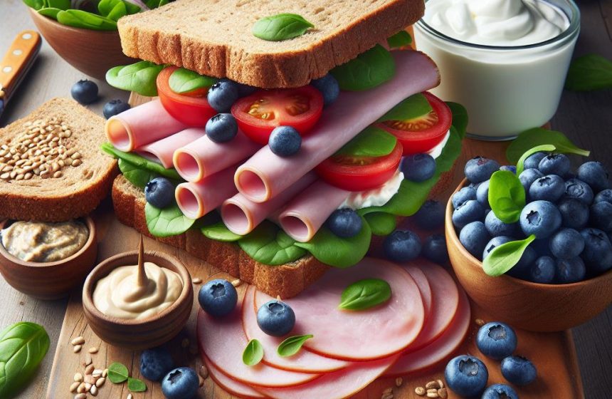 Délice de Sandwich Santé aux Myrtilles