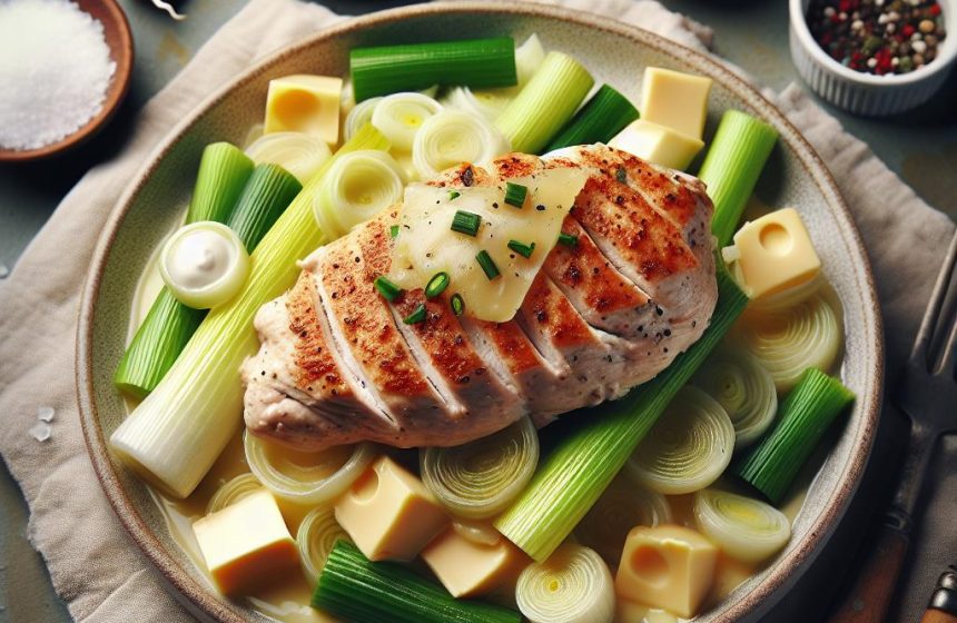 Délice de Poulet et Poireaux au Fromage