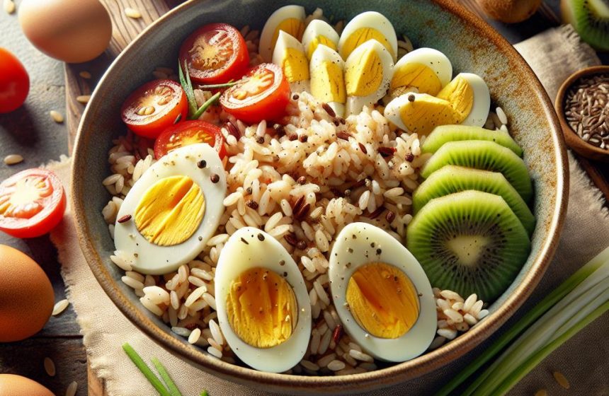 Salade Énergisante au Riz Complet et Œufs