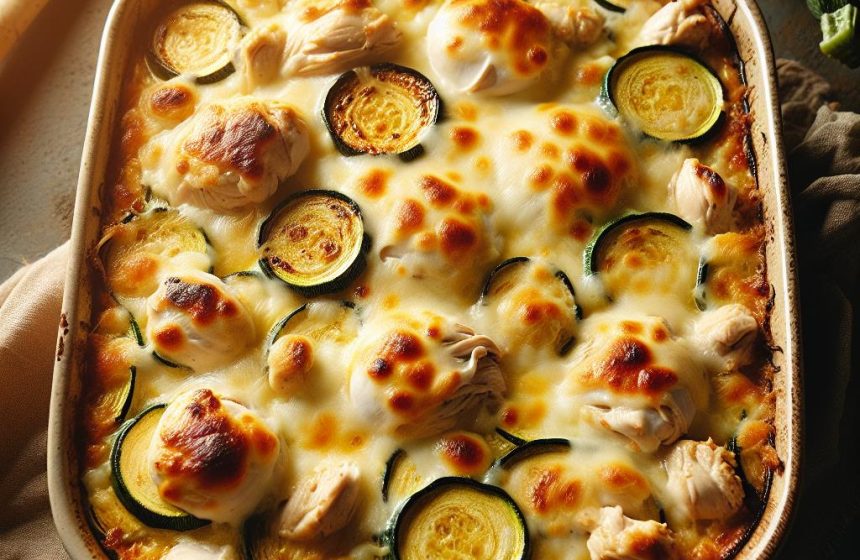 Gratin de Poulet et Courgettes à la Mozzarella