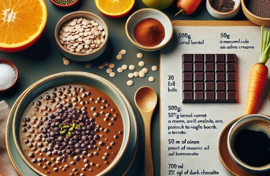 Soupe Réconfortante aux Lentilles Corail et Douceur Chocolatée