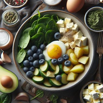 Délice Nutritif aux Épinards et Myrtilles