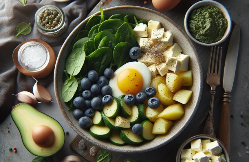 Délice Nutritif aux Épinards et Myrtilles