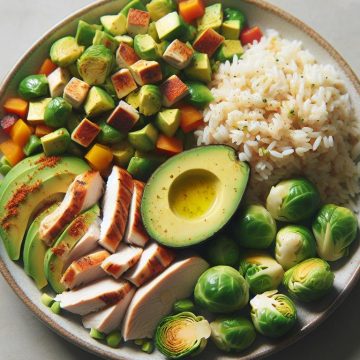 Sauté de Dinde au Curry avec Riz et Chou de Bruxelles