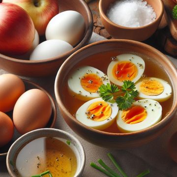 Œufs Durs et Bouillon de Légumes Revigorant