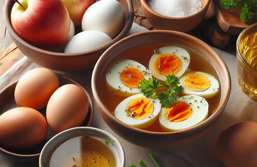 Œufs Durs et Bouillon de Légumes Revigorant