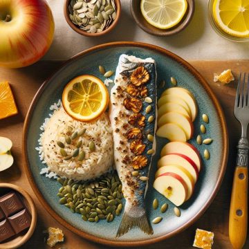 Poisson Croquant aux Graines de Courge et Riz Citronné