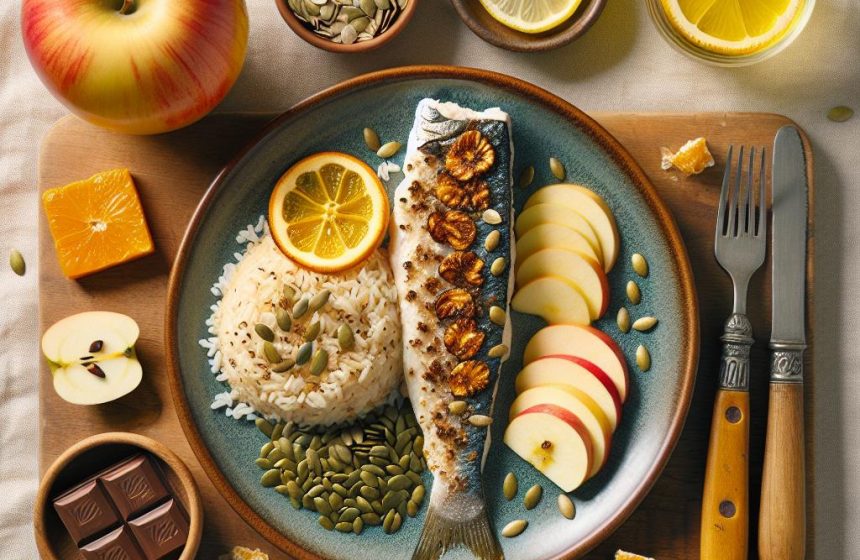 Poisson Croquant aux Graines de Courge et Riz Citronné