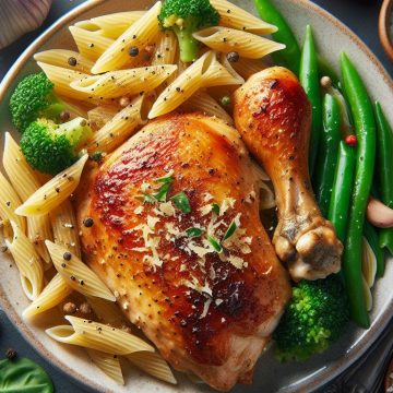 Cuisse de Poulet Rôti aux Pâtes Santé