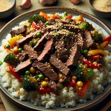 Sauté de Bœuf au Riz et Légumes Couscous