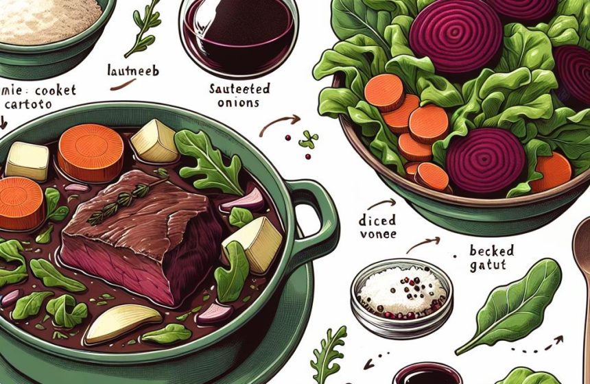 Boeuf Bourguignon et Salade Verte Gourmande