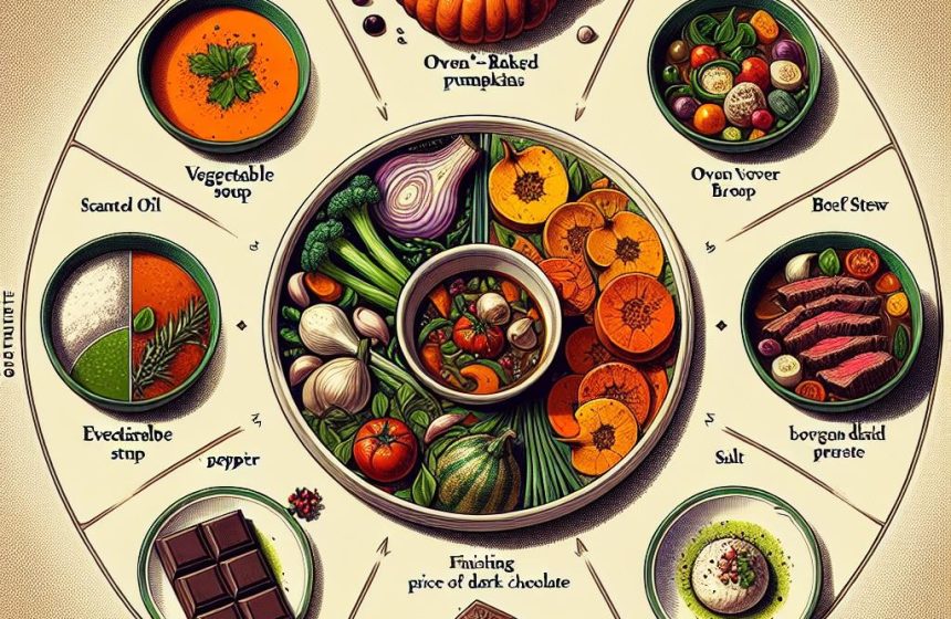 Délice Automnal: Soupe de Légumes, Potirons au Four, Bœuf en Sauce et Chocolat Noir