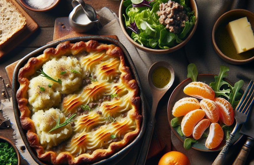 Hachis Parmentier Gourmand avec Salade Verte et Clémentine
