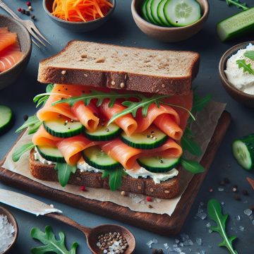 Sandwich Saumon Crudité Gourmand