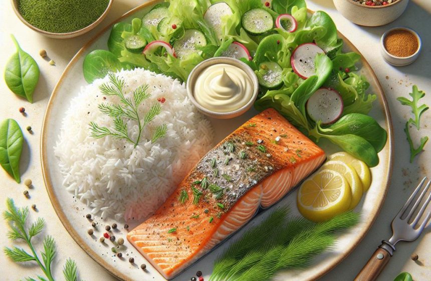 Délice de Saumon au Four et Riz Parfumé