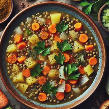 Soupe Nourrissante aux Légumes et Lentilles