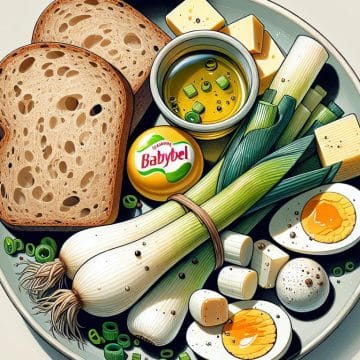 Délice de Poireaux Vinaigrette avec Œuf Dur et Babybel