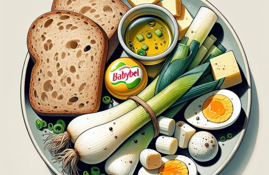 Délice de Poireaux Vinaigrette avec Œuf Dur et Babybel