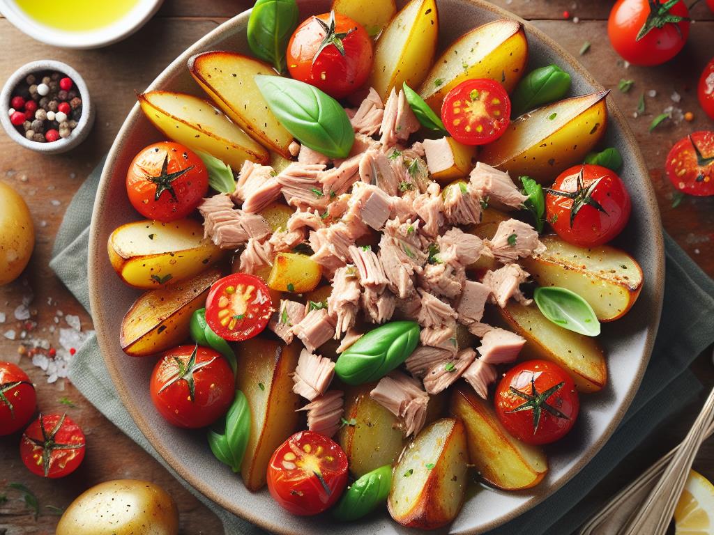 image-174 Pommes de Terre Rôties avec Thon et Tomates Cerises