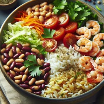 Salade Énergisante aux Flageolets et Crevettes