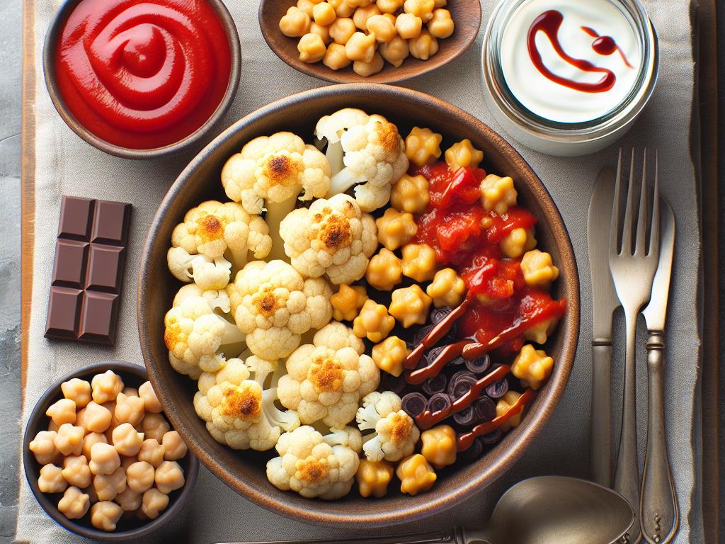 image-177 Délice de Chou-fleur aux Pois Chiches et Sauce Tomate