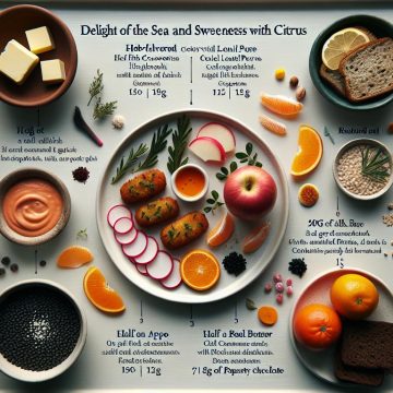 Délice de la Mer et Douceur de Lentilles aux Agrumes