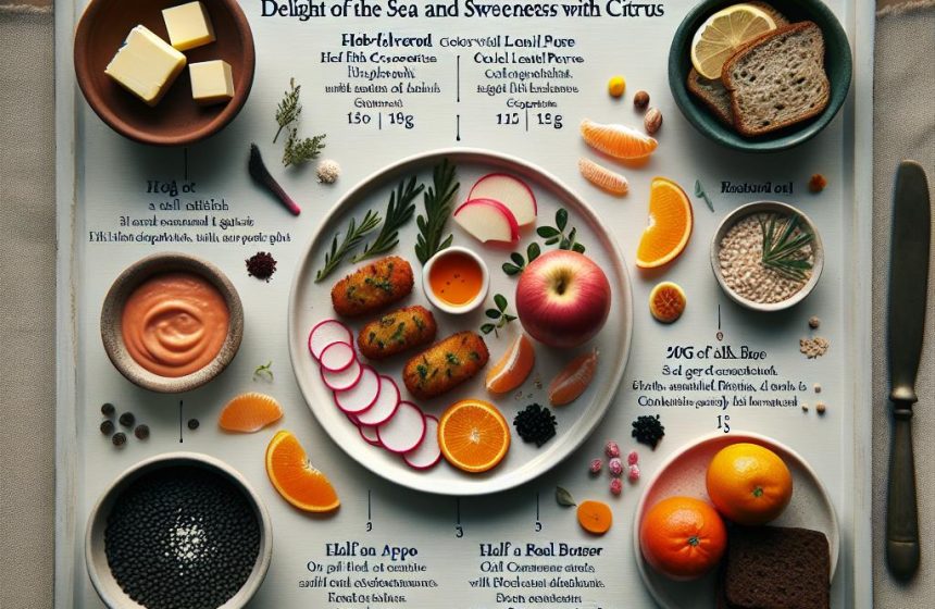 Délice de la Mer et Douceur de Lentilles aux Agrumes