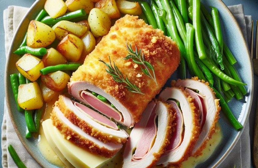 Cordon Bleu Maison avec Légumes Sautés