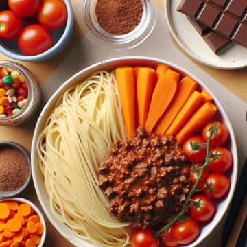 image-187 Spaghetti Complet à la Bolognaise et Carottes avec Chocolat Noir