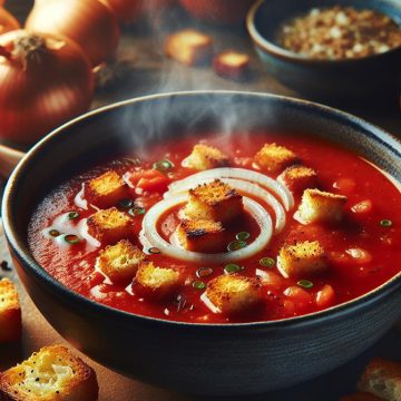 image-188 Soupe de Tomate Réconfortante aux Oignons, Gingembre et Croûtons
