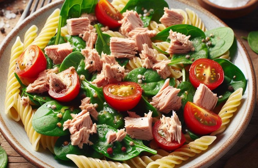 Salade de Coquillettes au Thon et Épinards